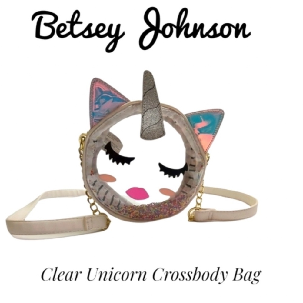 Betsey Johnson Clear Unicorn Cat Ears Purse Bag